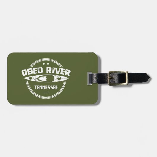 Obed River Tennessee Kayaking Bagagelabel (Voorkant horizontaal)