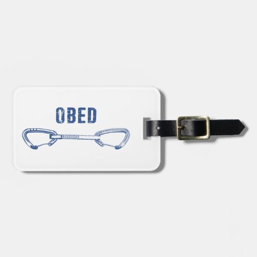 Obed Rotsklimmen Quickdraw Bagagelabel (Voorkant horizontaal)