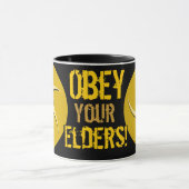 Obéissez À Vos Aînés ! SYMBOLE JAUNE Ringer Mug (Centre)