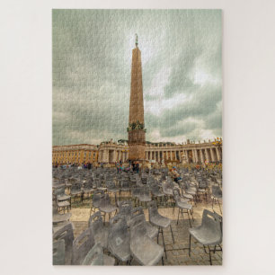 Obelisk met stoelen, St. Peter Square, Rome, Itali Legpuzzel