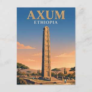 Obelisk van Aksum Ethiopië Briefkaart