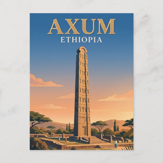Obelisk van Aksum Ethiopië Briefkaart (Voorkant)