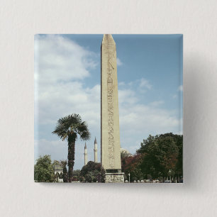 Obelisk van Theodosius I, met een Romeinse basis Vierkante Button 5,1 Cm