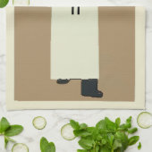 Ober die wijn serveert theedoek (Gevouwen)