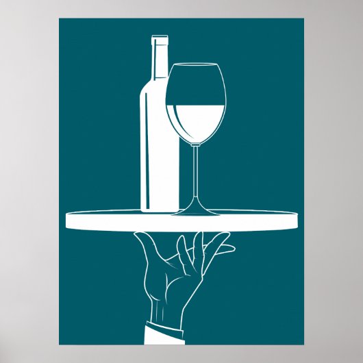 Ober hand Cool White Lines Afbeelding Poster (Voorkant)
