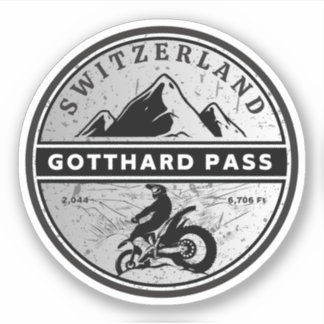 Oberalp Pas zwitserse-alpen motorfietstocht Sticker