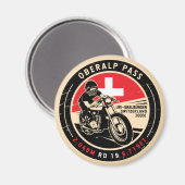 Oberalp Pass | Zwitserland | Motorfiets Magneet (Voorkant / Achterkant)