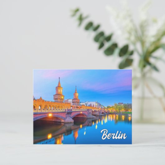 Oberbaum Bridge, Berlijn, Duitsland Briefkaart (Staand voorkant)