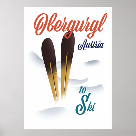 Obergurgl Austria  ski Poster (Voorkant)