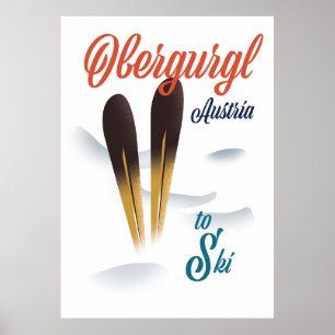 Obergurgl Oostenrijk ski poster