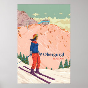Obergurgl Skigebied Reisposter Poster