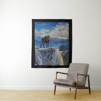 Oberhalsi, pak geit in de bergen wandkleed