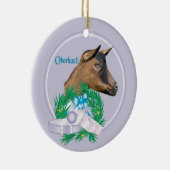 Oberhasli Chèvre Wreath Ornement de vacances (Droite)