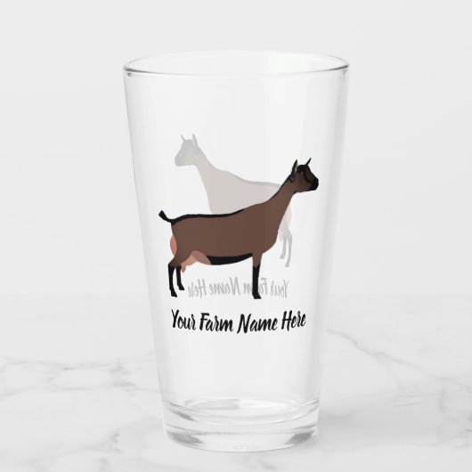 Oberhasli Dairy Goat Glas (Achterkant)