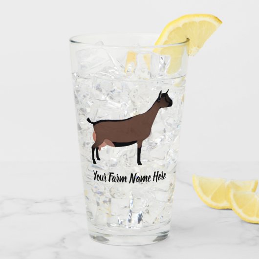 Oberhasli Dairy Goat Glas (Achterkant ijs)