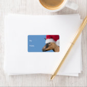 Oberhasli Geit Santa Goat Kerstcadeau Label (Insitu)