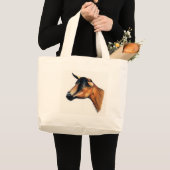 "Oberhasli Goat" Animal Art Canvas tas (Voorkant (product))