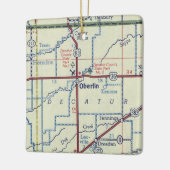 Oberlin Kansas  Kaart Keramisch Ornament (Links)