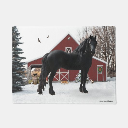 "Oberon in Winter" Deurmat (Voorkant)