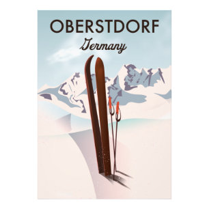 Oberstdorf Duitsland ski kunst. Foto Afdruk