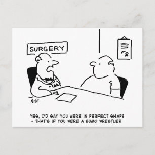 Obesitas Sumo Cartoon Briefkaart
