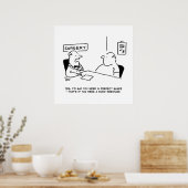Obesitas Sumo Cartoon Poster (Keuken)