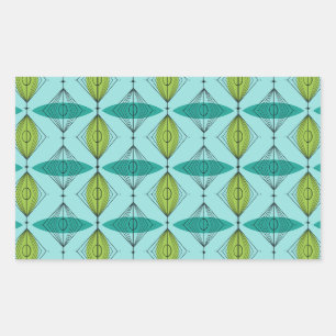 Obésité atomique & Starburst Stickers Rectangle