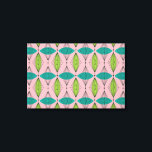 Obésité rose atomique et toile enrobée de Starburs<br><div class="desc">Oh, mon dieu ! C’est une toile d’oignon rose atomique et de Starbursts enroulée! C’est une conception moderne d’un motif classique (une conception moderne du milieu du siècle, pour être exact). Ce design est composé d'un arrière - plan rose aux formes ovales turquoises et vertes, superposant des lignes noires et...</div>