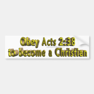 Obey Acts 2:38 Bumpersticker