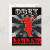 Obey Bahrain Briefkaart (Voorkant / Achterkant)