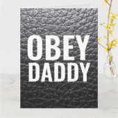 OBEY DADDY HAPPY BIRTHDAY LEATHER KIJK KAARTEN (Gele Bloem)