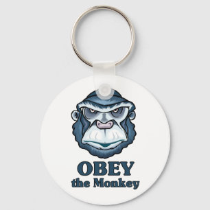 Obey de aap sleutelhanger