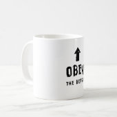 Obey de baard! koffiemok (Voorkant links)