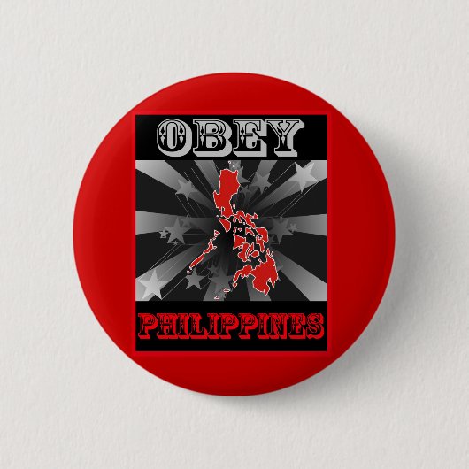 Obey Filipijnen Ronde Button 5,7 Cm (Voorkant)