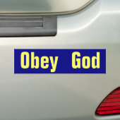 Obey God Bumpersticker (Op auto)