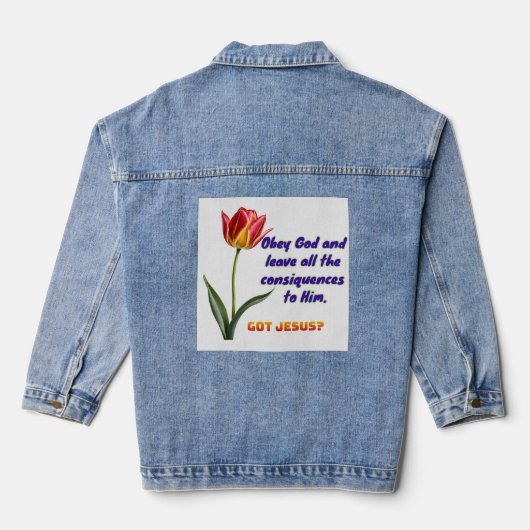 Obey God Denim Jas Jacket (Achterkant)