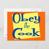 Obey het Gezegde Cook Kitchen Briefkaart (Voorkant / Achterkant)