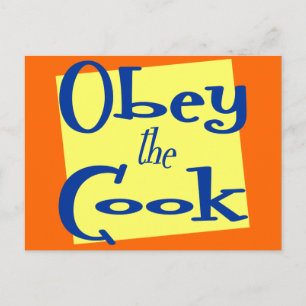 Obey het Gezegde Cook Kitchen Briefkaart