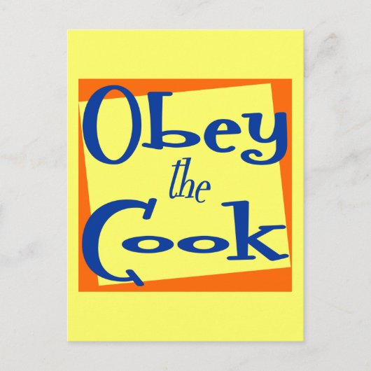 Obey het Gezegde Cook Kitchen Briefkaart (Voorkant)