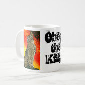 Obey het Kat Koffiemok (Voorkant links)