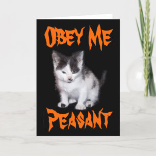 Obey Me Peasant Feestdagen Kaart