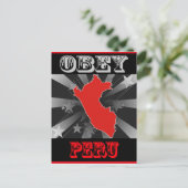 Obey Peru Briefkaart (Staand voorkant)