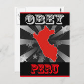 Obey Peru Briefkaart (Voorkant / Achterkant)