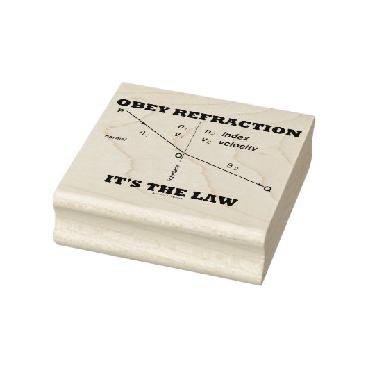 Obey Refraction Het is de Law Physics Geek Humor Rubberstempel (Stempel)