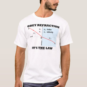Obey Refraction Het is de wet (de wet van Optics S T-shirt