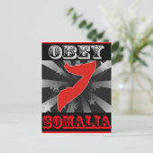 Obey Somalia Briefkaart (Staand voorkant)