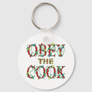 Obey the Cook Gezegde Holiday Lights Sleutelhanger