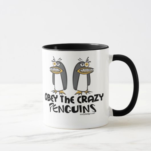 Obey The Crazy Penguins Mokken - Gepersonaliseerd (Rechts)
