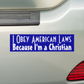 Obey the Law Bumpersticker (Op auto)