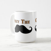 Obey The Mustache Koffiemok (Voorkant links)
